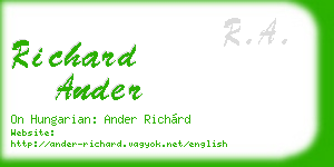 richard ander business card